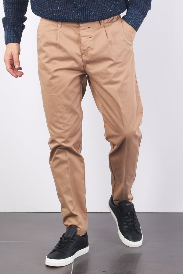 Pantalone Cotone Cammello-2