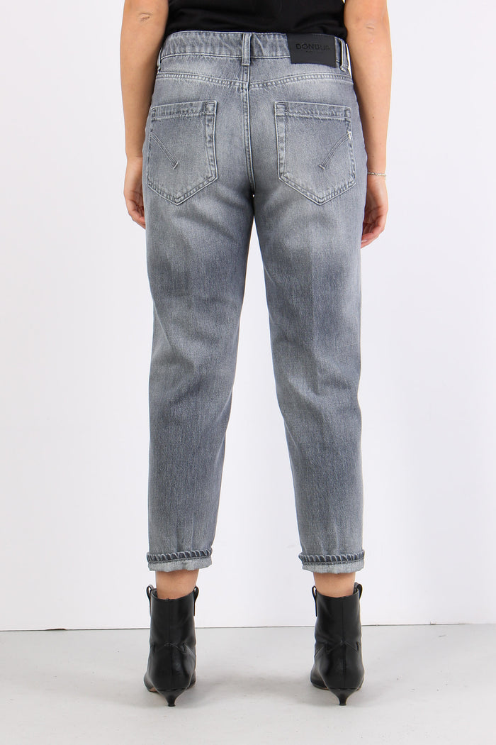 Koons Denim Risvolto  Bottone Grigio-5