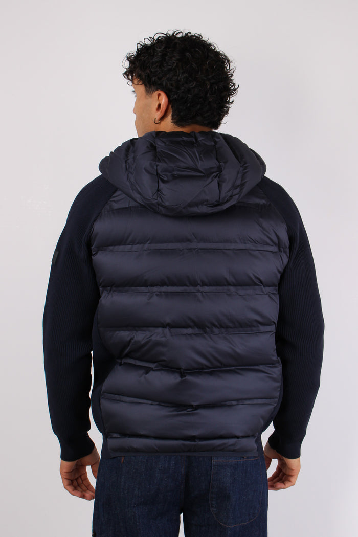 Giubbotto Bimateriale Blu-5