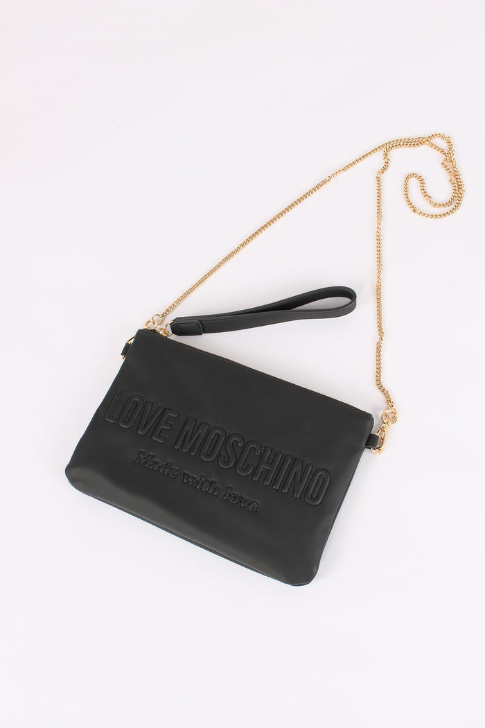 Pochette Effetto Denim Nero-4