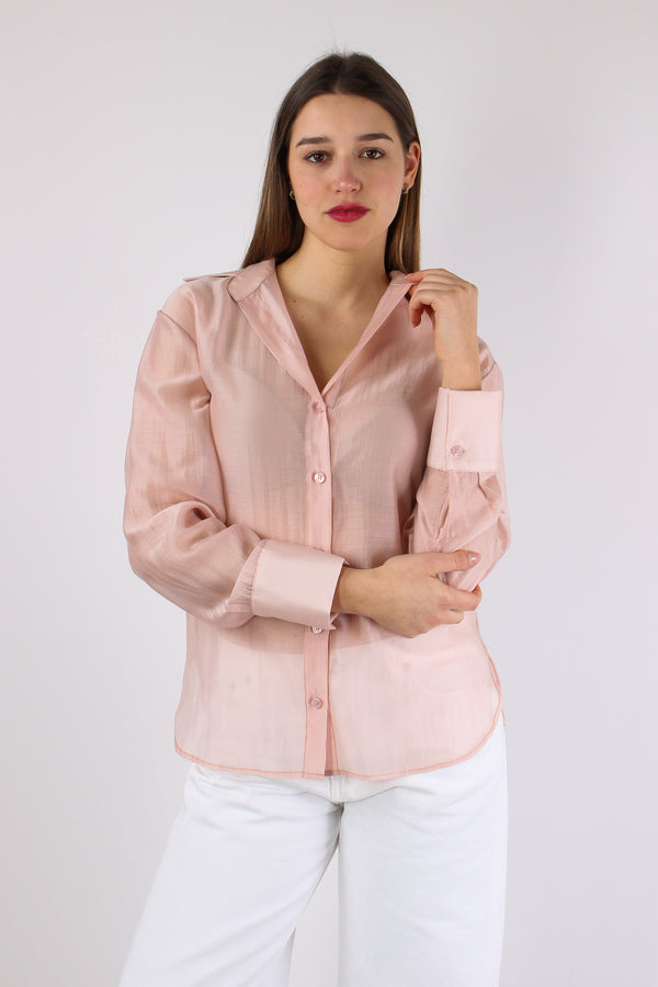 Camicia Regular Mussola Rosa Chiaro
