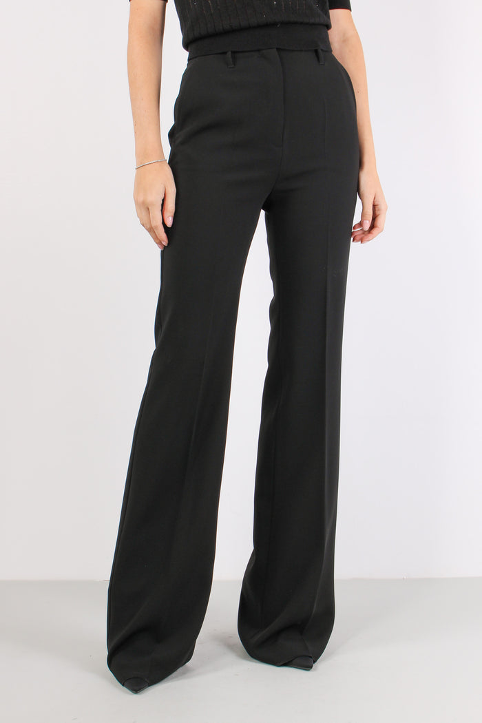 Alabama Pantalone Zampa Cady Nero-2