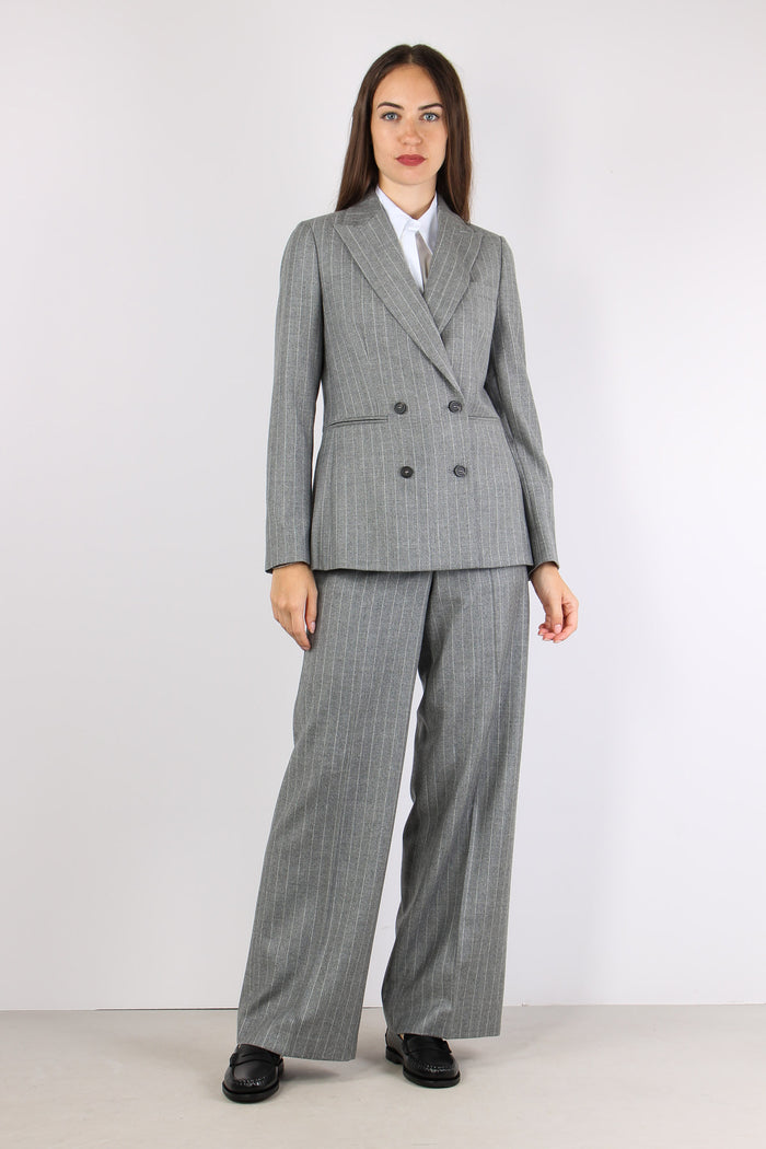 Giacca Lurex Gessata Grigio-2