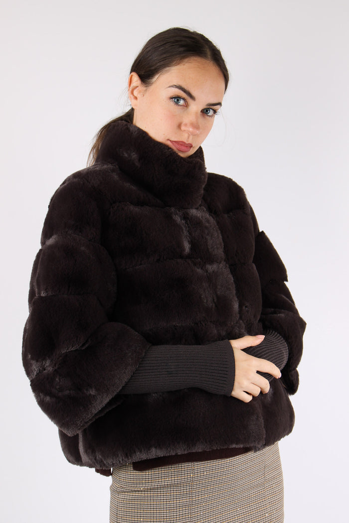 Marila Pelliccia Corta Manicot Shopping-9