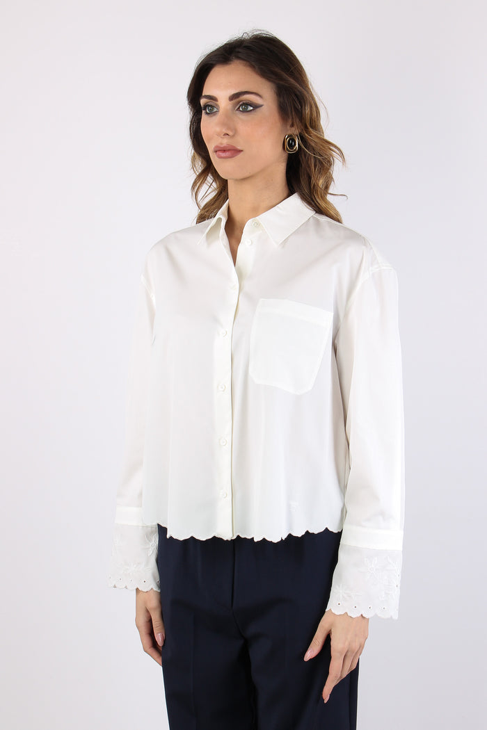 Wkdneutro Camicia Pizzo Off White-5