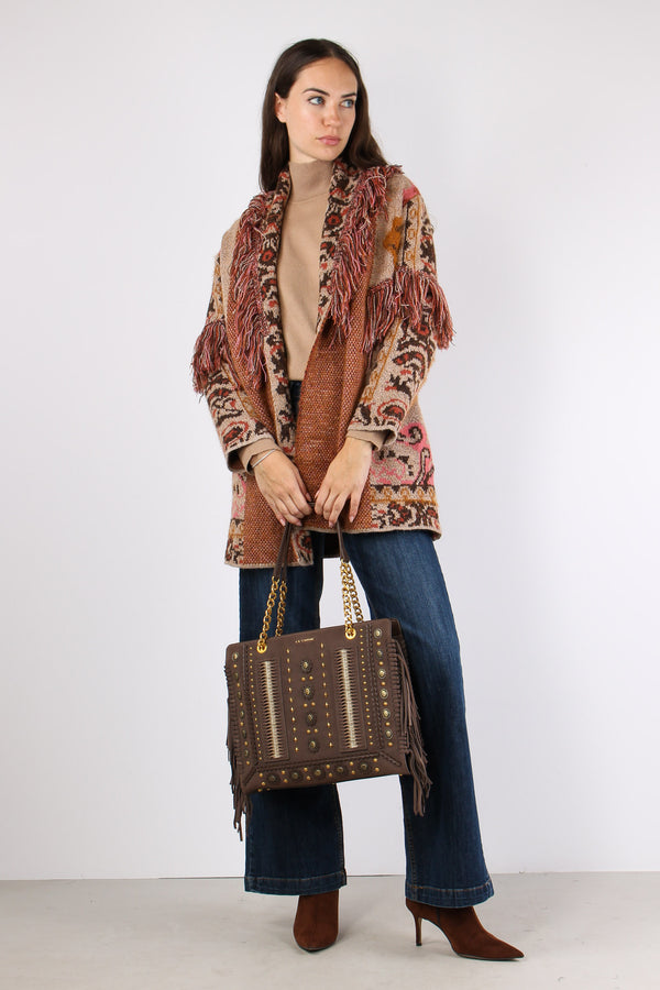 Cardigan Peruviano Frange Fantasia