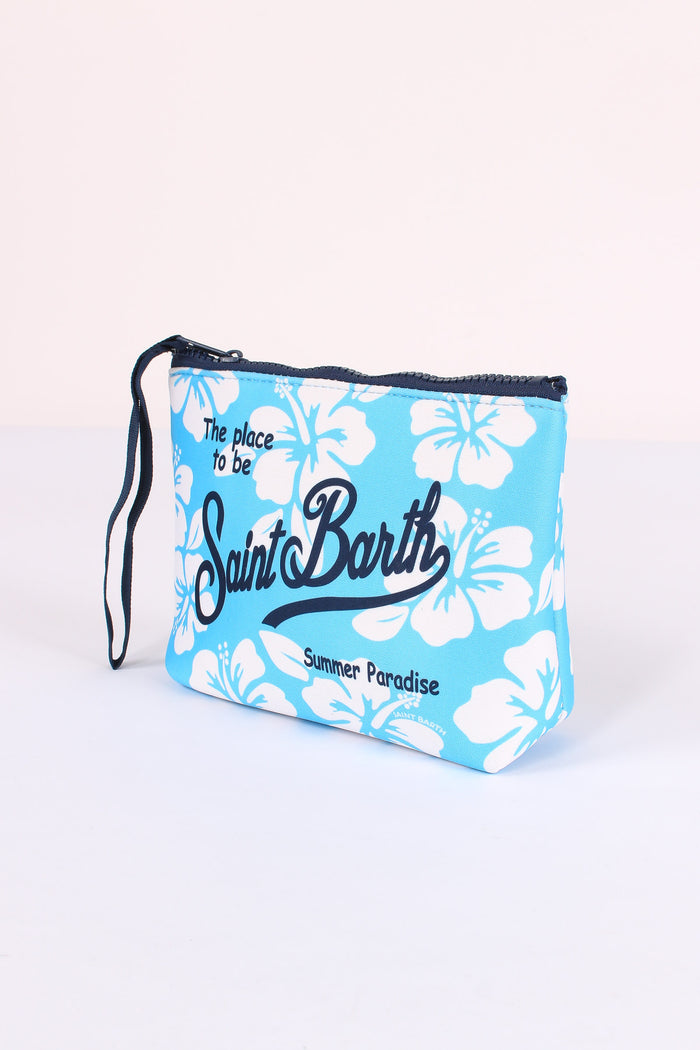 Aline Pochette Fiori Azzurro-4