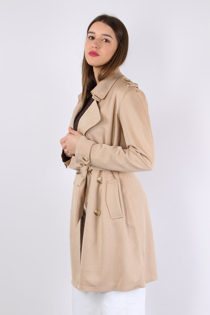 Trench Cintura Tessuto Diagonale Oat-6