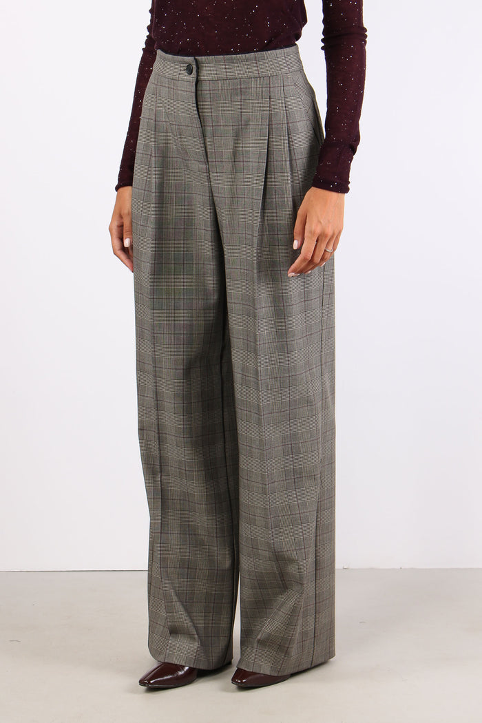 Plumeria Pantalone Fantasia Qu Beige/bordeaux-3