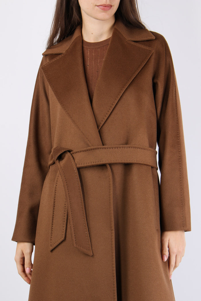 Dravenna Cappotto Cintura Lana Visone-8