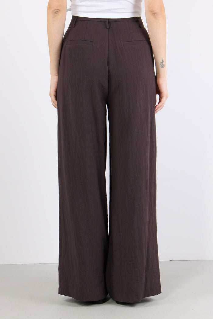 Pantalone Fluido Laccio Vita Malva-4