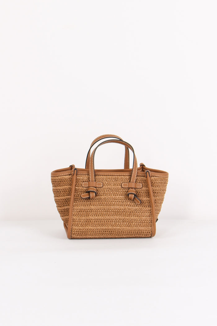 Mini Shopping Profili Pelle Caramello