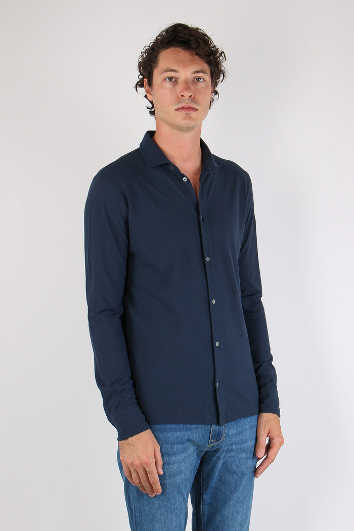 Polo Camicia Ice Cotton Blu-6