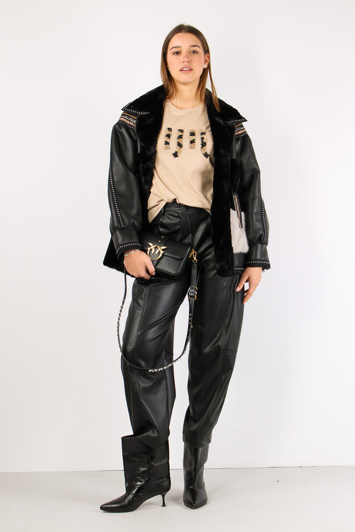 T-shirt Logo Strass Vanilla-5