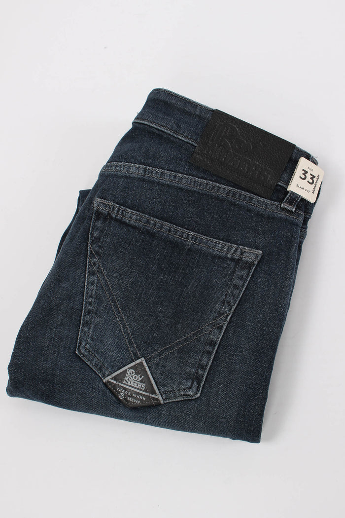Denim Slim Slavato Denim Black-4
