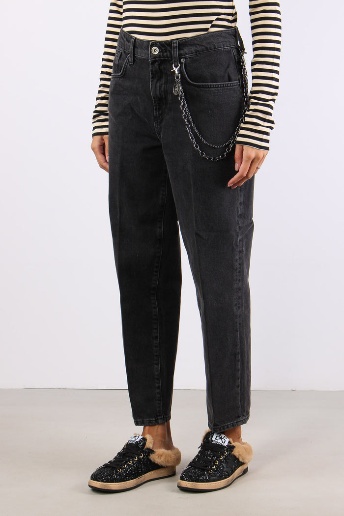 Denim Boyfriend Catena Tasca Denim Black-3