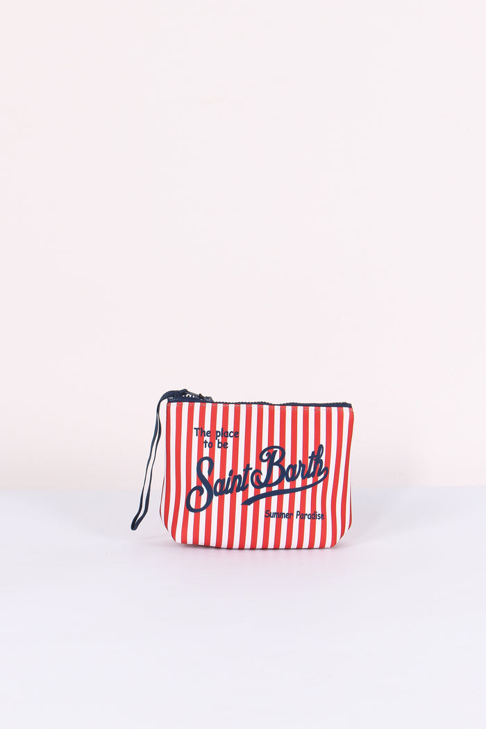 Aline Pochette Righe Rosso/bianco