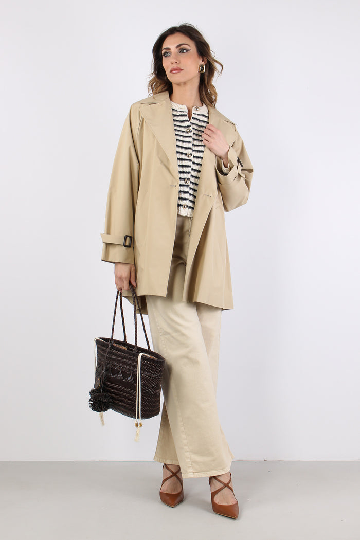 Wkdovatta Trench Medio Beige-3
