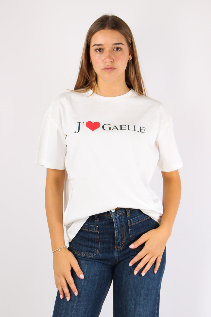 T-shirt Logo Cuore Off White-3