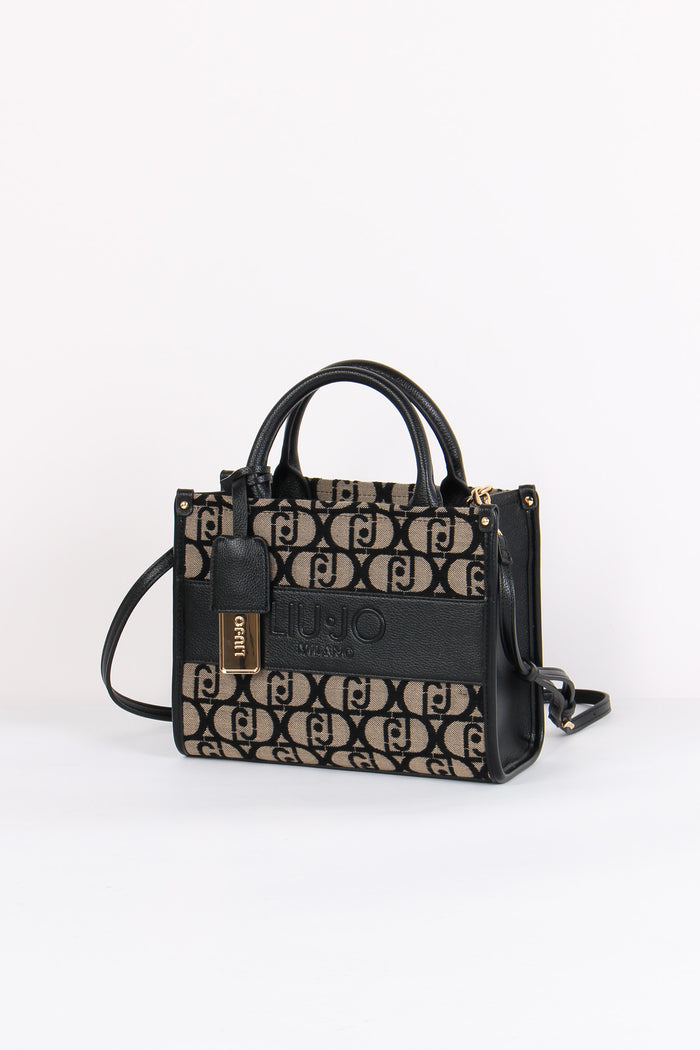 Shopping Piccola Monogram Nero-3