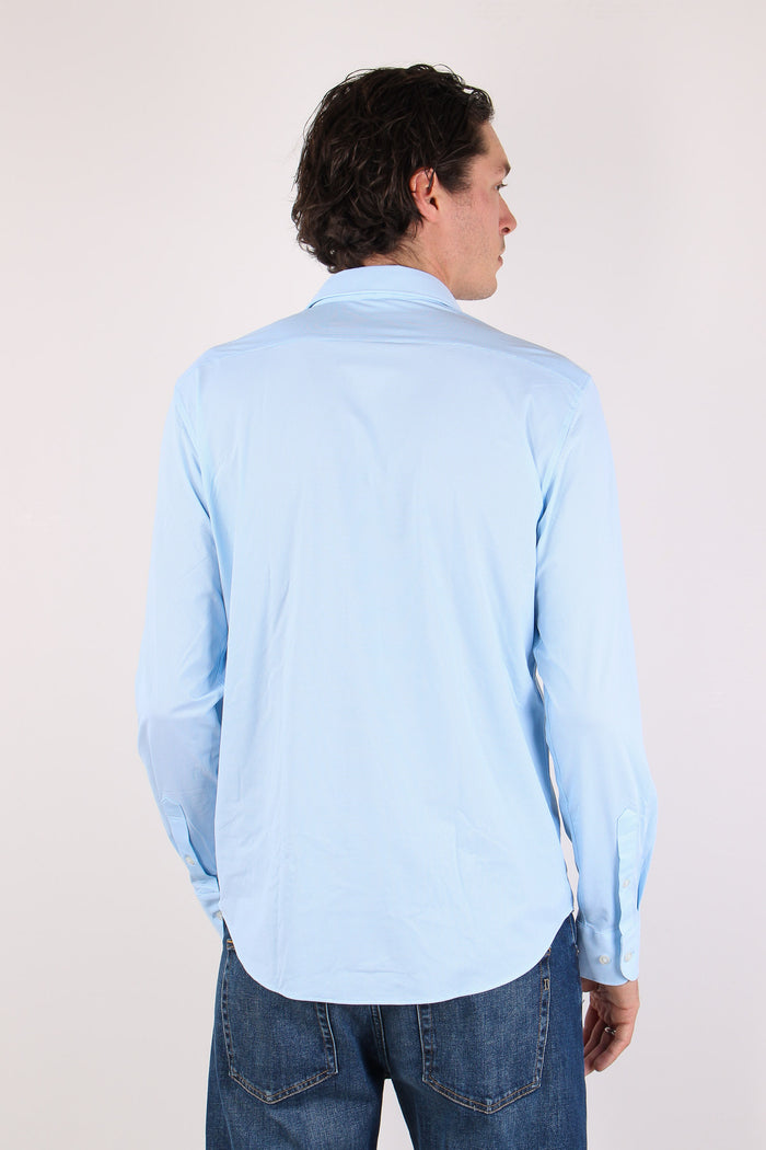 Camicia Tessuto Tecnico Micro Fantasia White-4