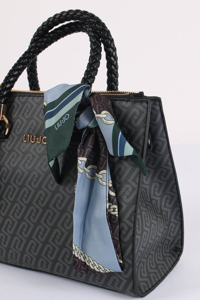 Mini Shopping Logo Monogram Nero-4