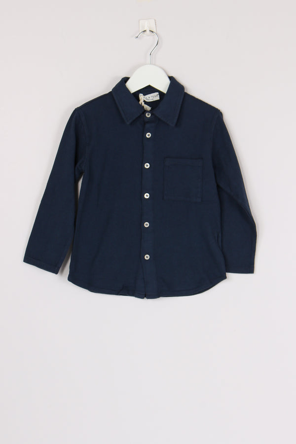 Camicia Stretch Caldo Cotone Blue