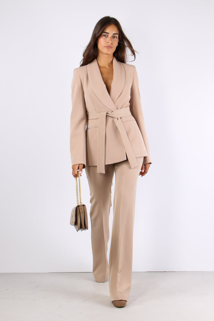 Giacca Fusciacca Collo Scialla Sand