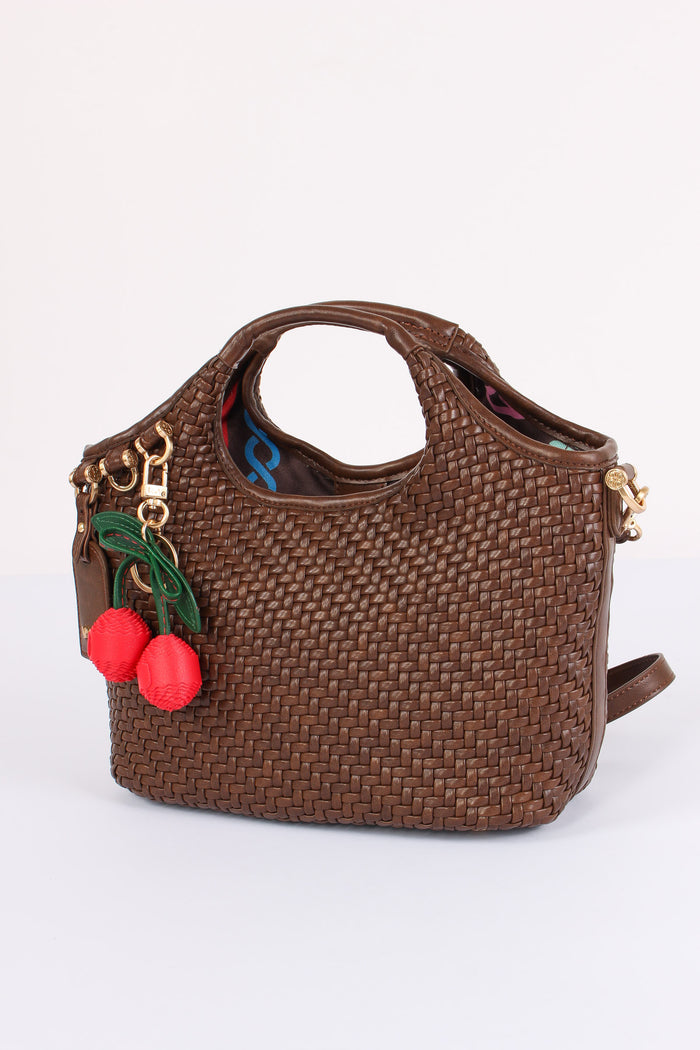 Zelda Shopping Mini Intreccio Moro-4