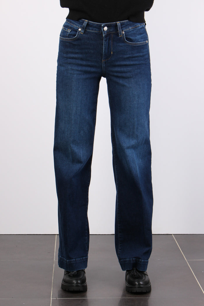 Jeans Authentic Flare Denim Blue-2