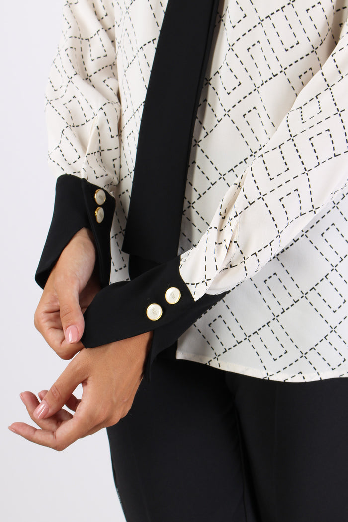 Blusa Cravatta Milk/nero-10