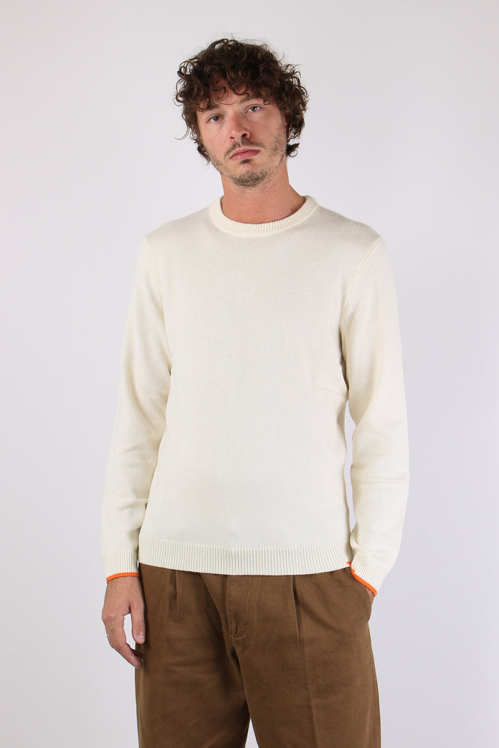 Maglia Lana Logo Bianco