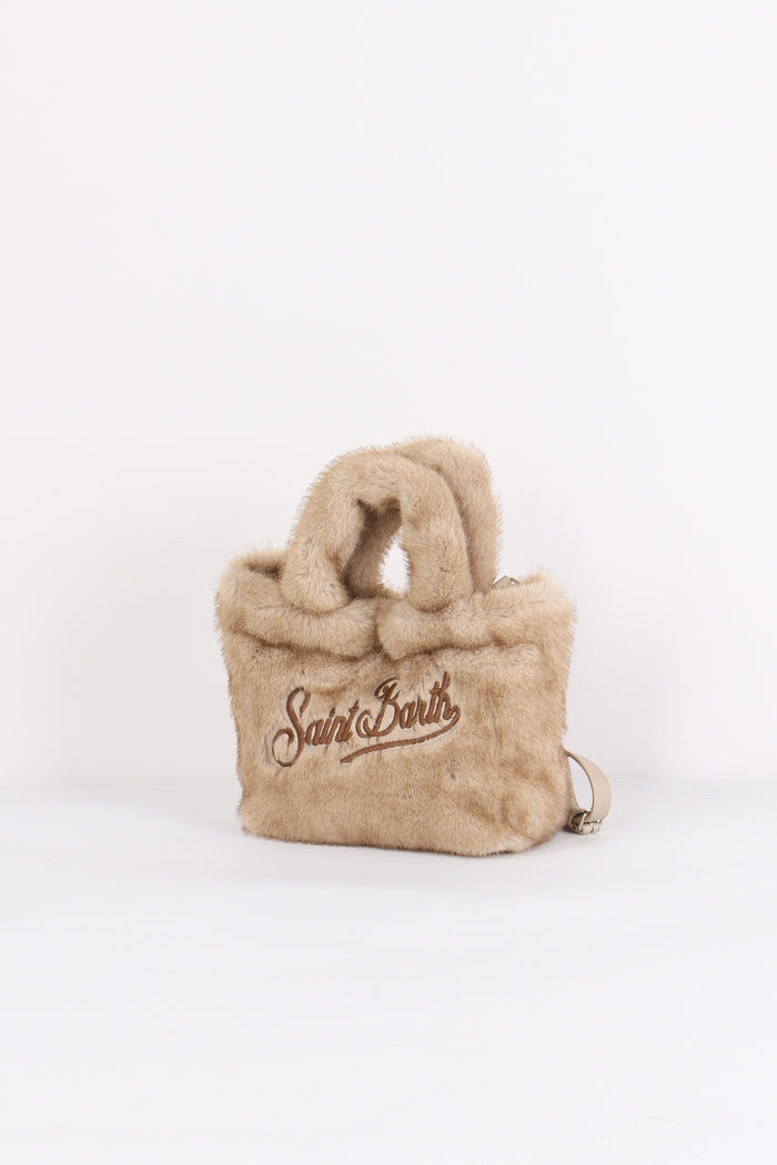 Borsa Mano Pelliccia Panna-2