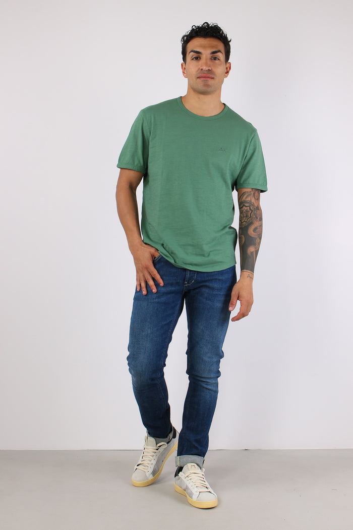 T-shirt Cotone Fiammato Muschio-5