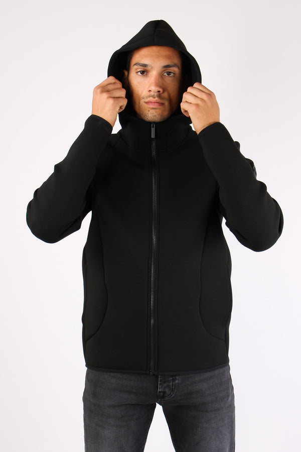 Felpa Scuba Cappuccio Nero-2