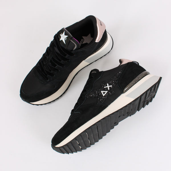 Sneaker Stargirl Glitter Logo Nero-2