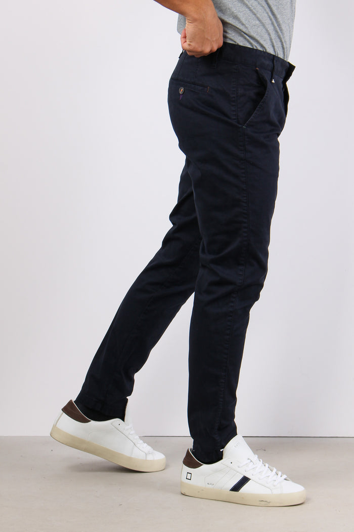 Pantalone Cropped Taschino Blu-3