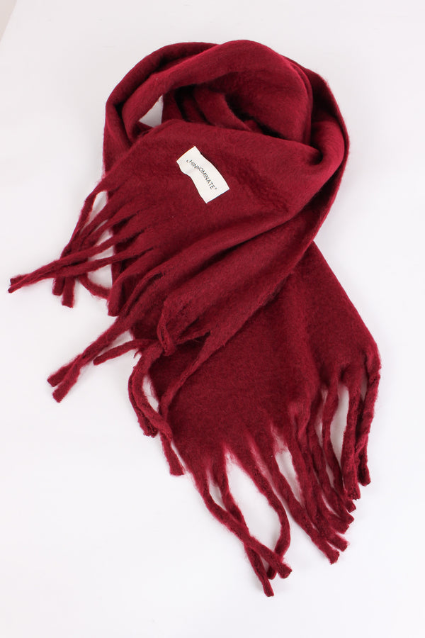 Sciarpa Frange Bordeaux-2