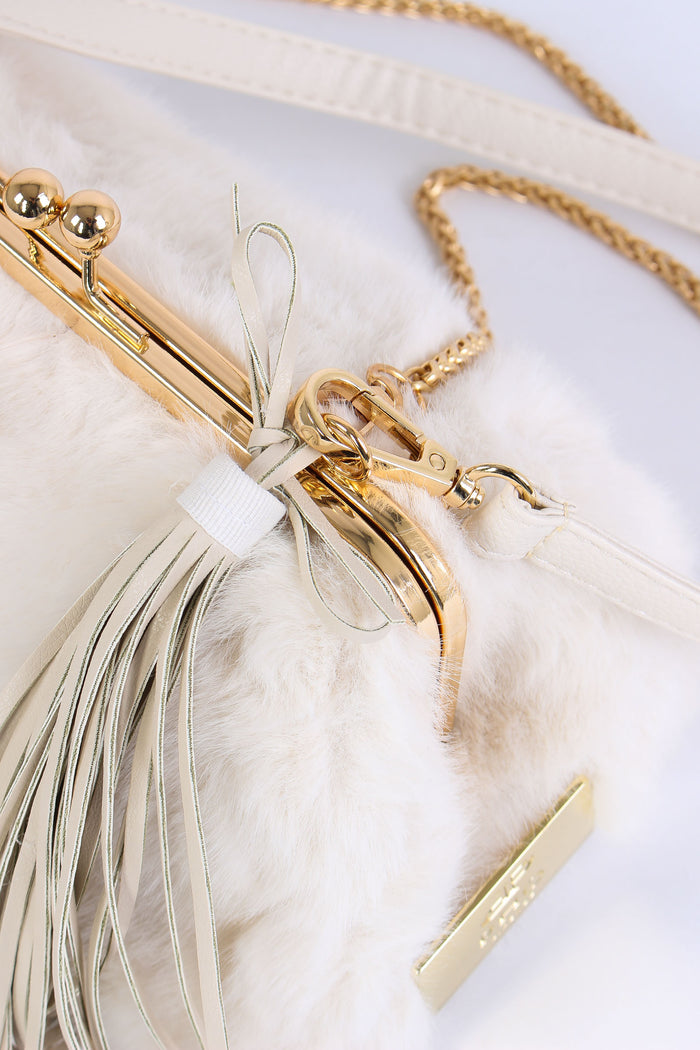 Pochette Ecopelliccia Pon Pon Panna-11