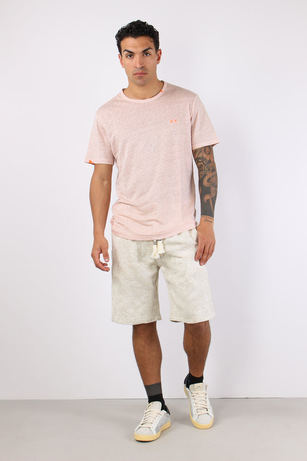 T-shirt Basica Lino Porcellana-2