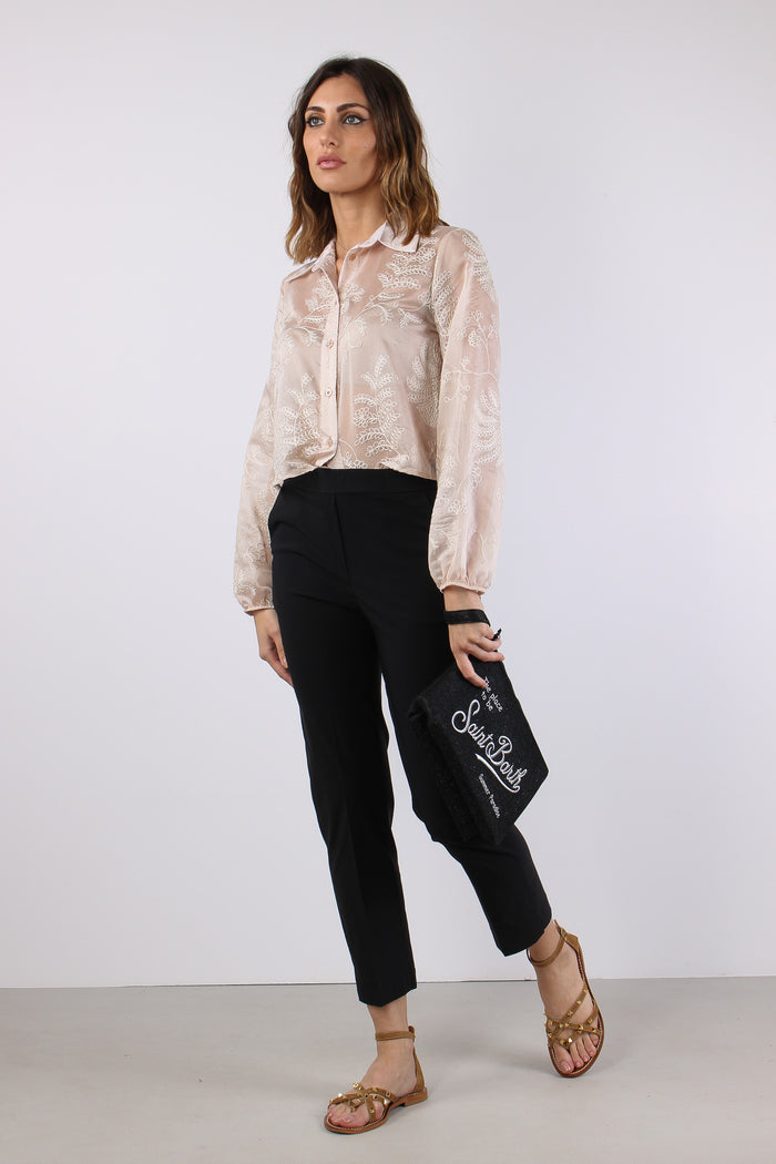 Pantalone Stretto Spacchetti Nero-5