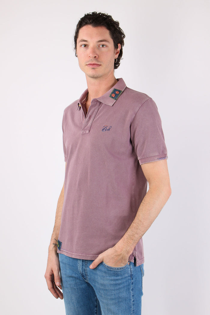 Polo Piquet Patch Prugna-3