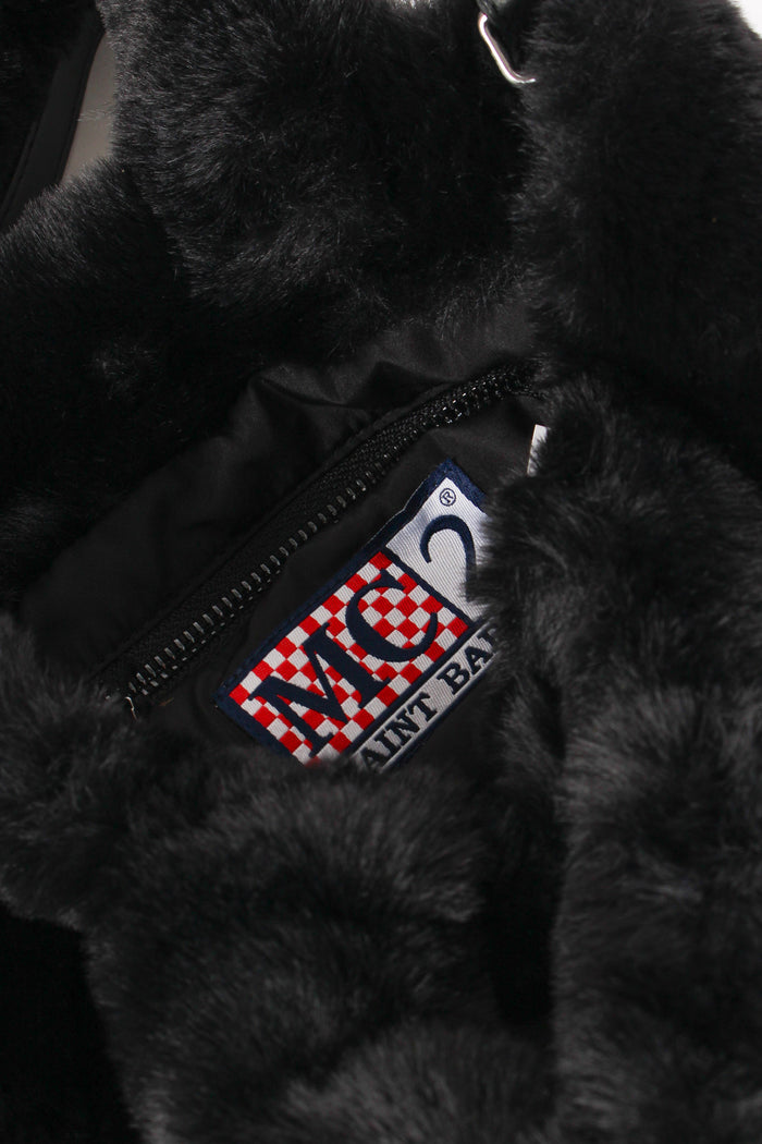 Borsa Mano Pelliccia Nero-8
