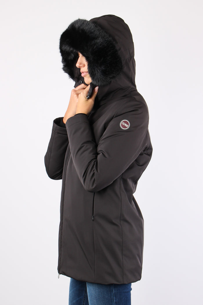 Parka Inserto Ecopelliccia Nero-4