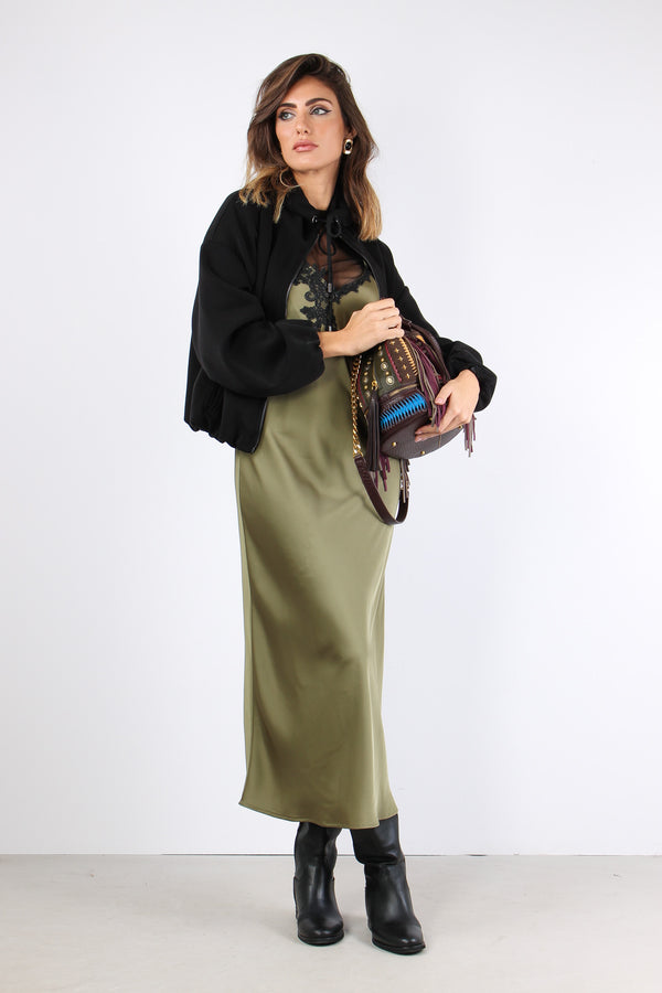 Felpa Modal Fodera Cappuccio Nero-2