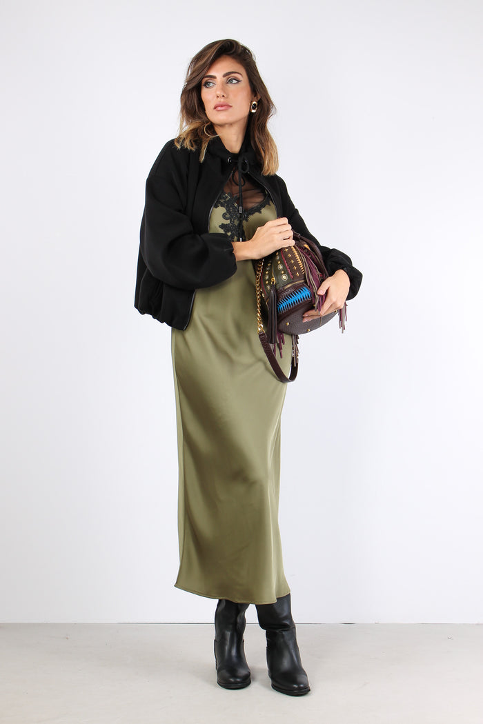 Felpa Modal Fodera Cappuccio Nero-2