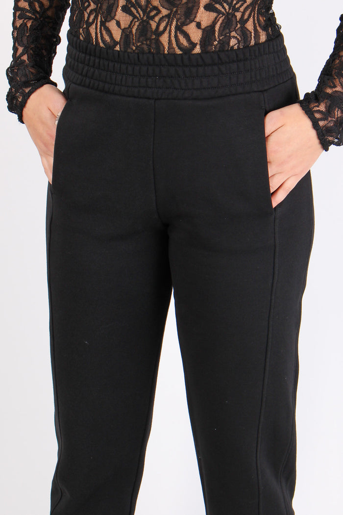 Pantalone Dritto Felpa Black-6