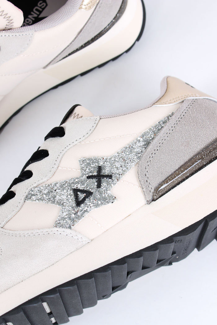 Sneaker Stargirl Glitter Logo Bianco-10