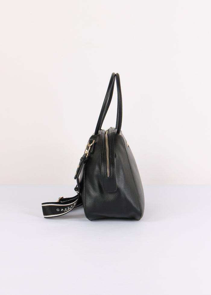 Maxi Duffle Tracolla Logo Nero-4