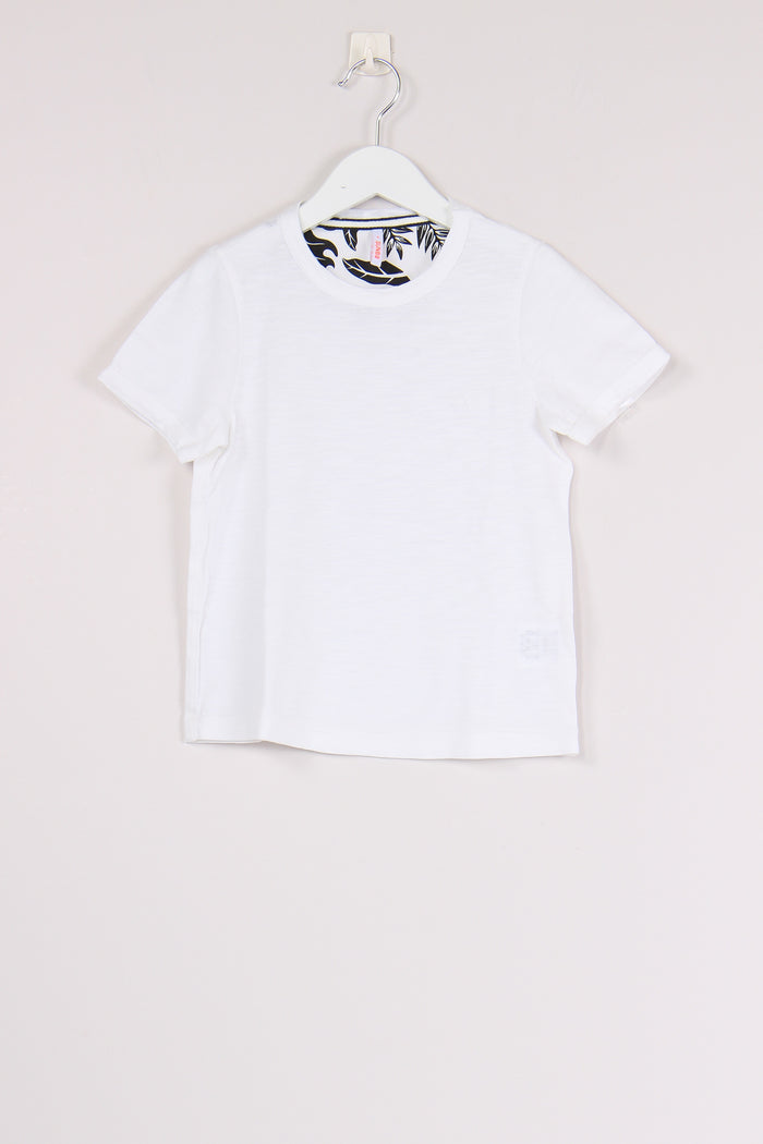 T-shirt Cotone Fiammato Bianco